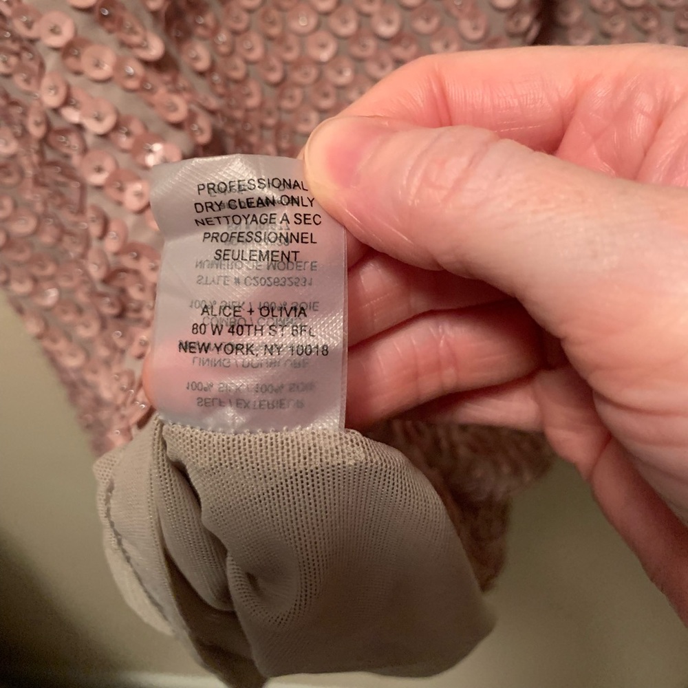 Alice & Olivia Dusty Rose Sequin Dress - Picture 4 of 13